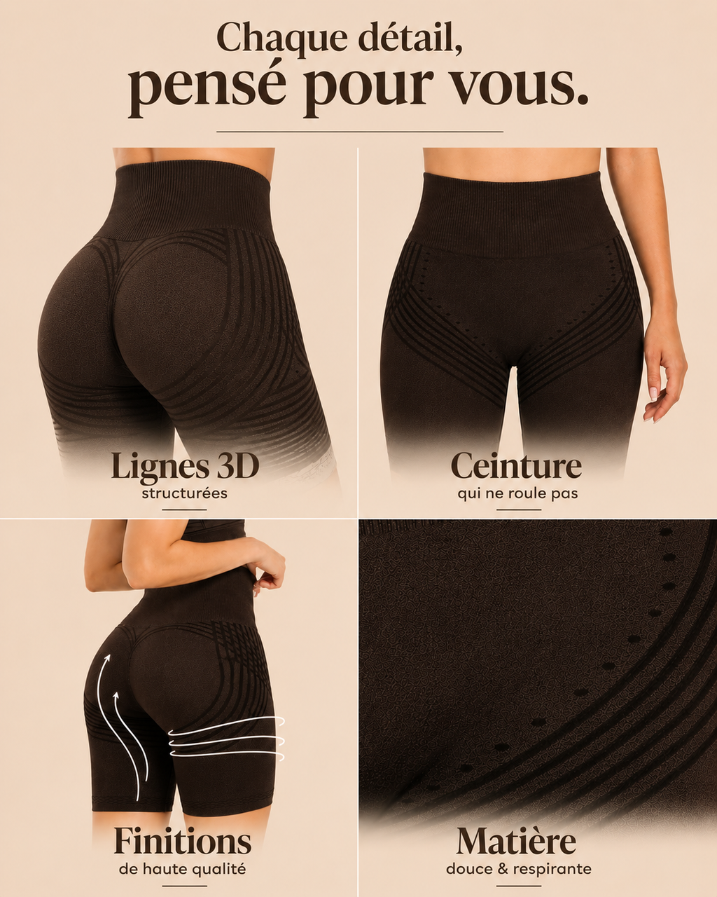 Le short 3D qui galbe les cuisses et le fessier